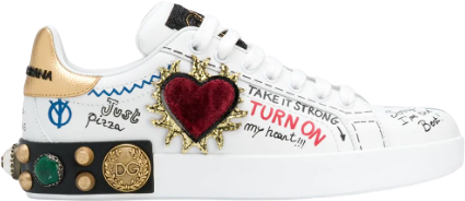 Dolce & Gabbana Portofino Embellished Low-Top Sneakers