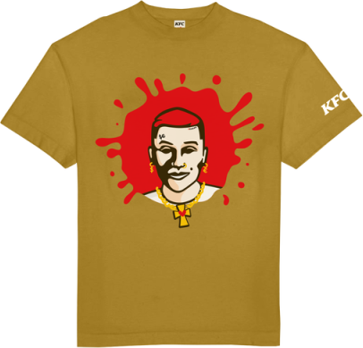 KFC × Sfera Ebbasta Merch Mustard T-Shirt