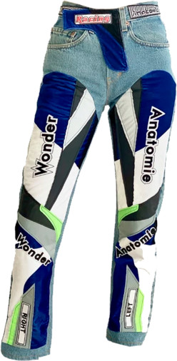 Siam Circle Wonder Moto Blue Jeans