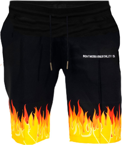 Southern Mentality Co Flame Shorts
