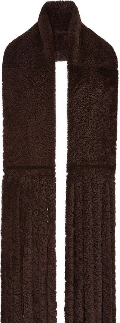 Bottega Veneta Oversized Fringed Shearling Scarf