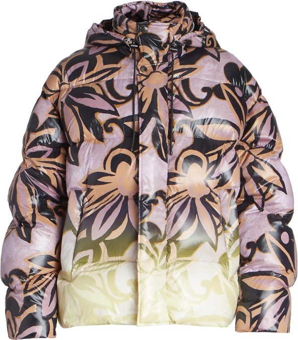 Dries Van Noten Voley Graphic Print Puffer Jacket