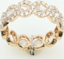 Xiv Karats 18 Karat Rose Gold Band Mounted Ring