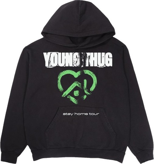 Young Thug Merch 2020 Stay Home Tour Green Hoodie