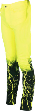Marc Jacques Burton Lightning Neon Yellow Crixus Jeans