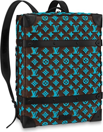Louis Vuitton Monogram Tuffetage PM Turquoise Soft Trunk Backpack